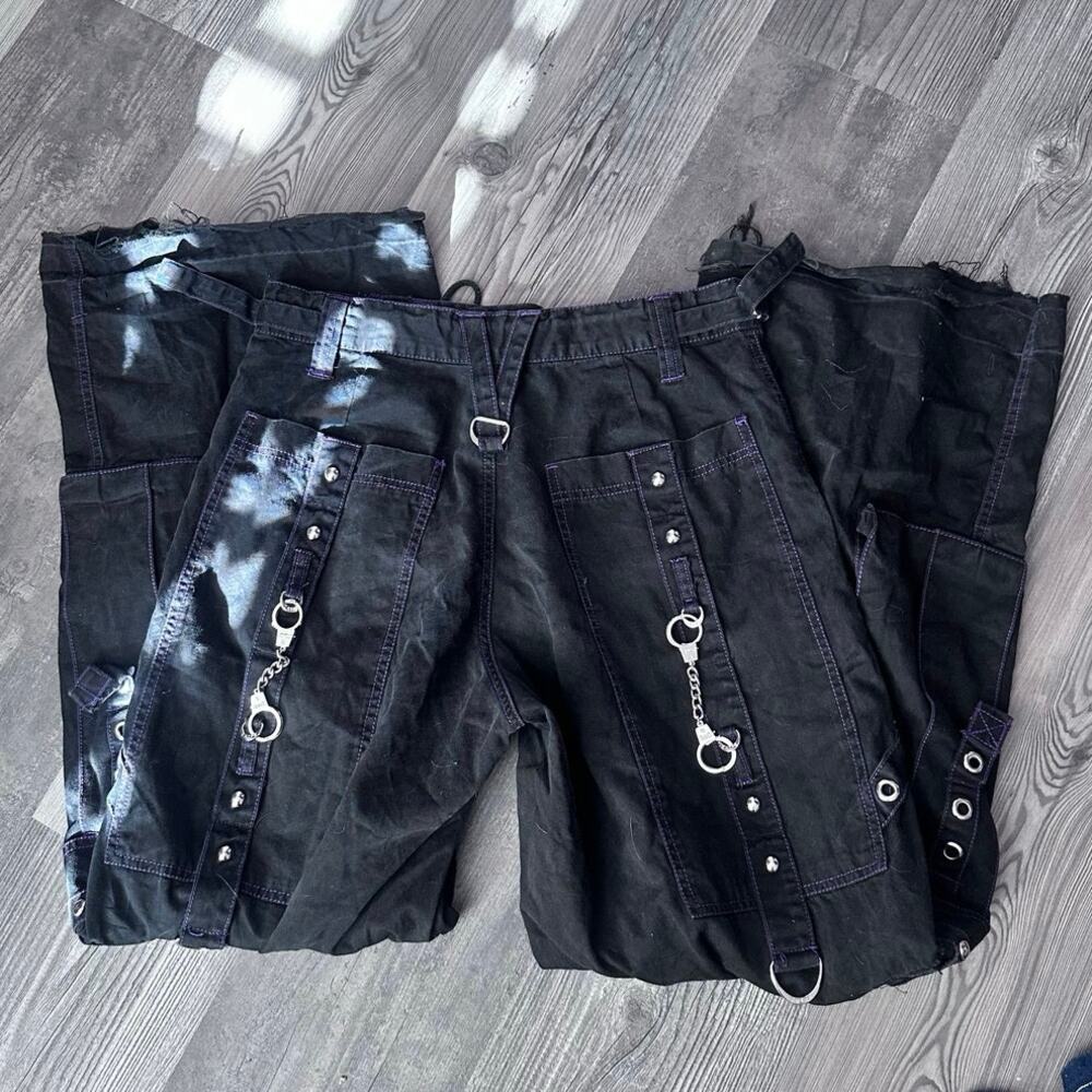 tripp nyc vintage rare purple black cargo chain pants - Picture 4 of 5